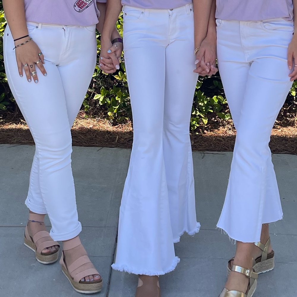 FP Flare White Jeans